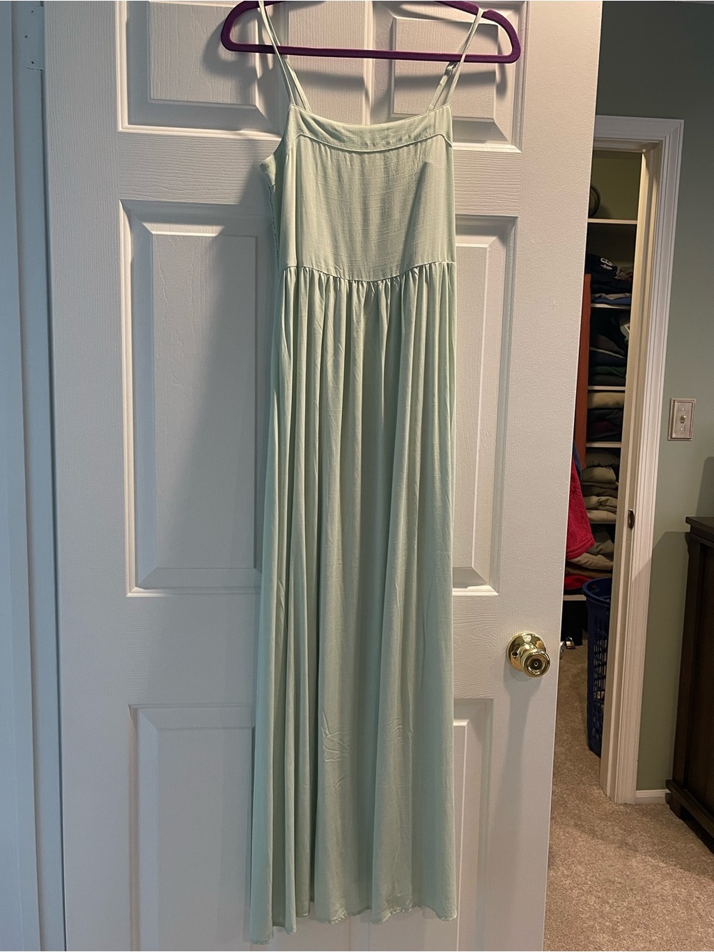 Hurley Mint Green Smocked Maxi Dress